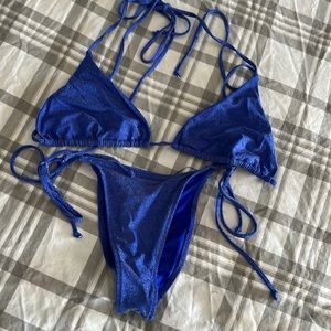 White Fox scrunch bottom tie bikini